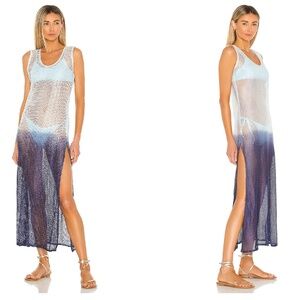 NWT PQ Swim Alana Blue/White Swim CoverUp